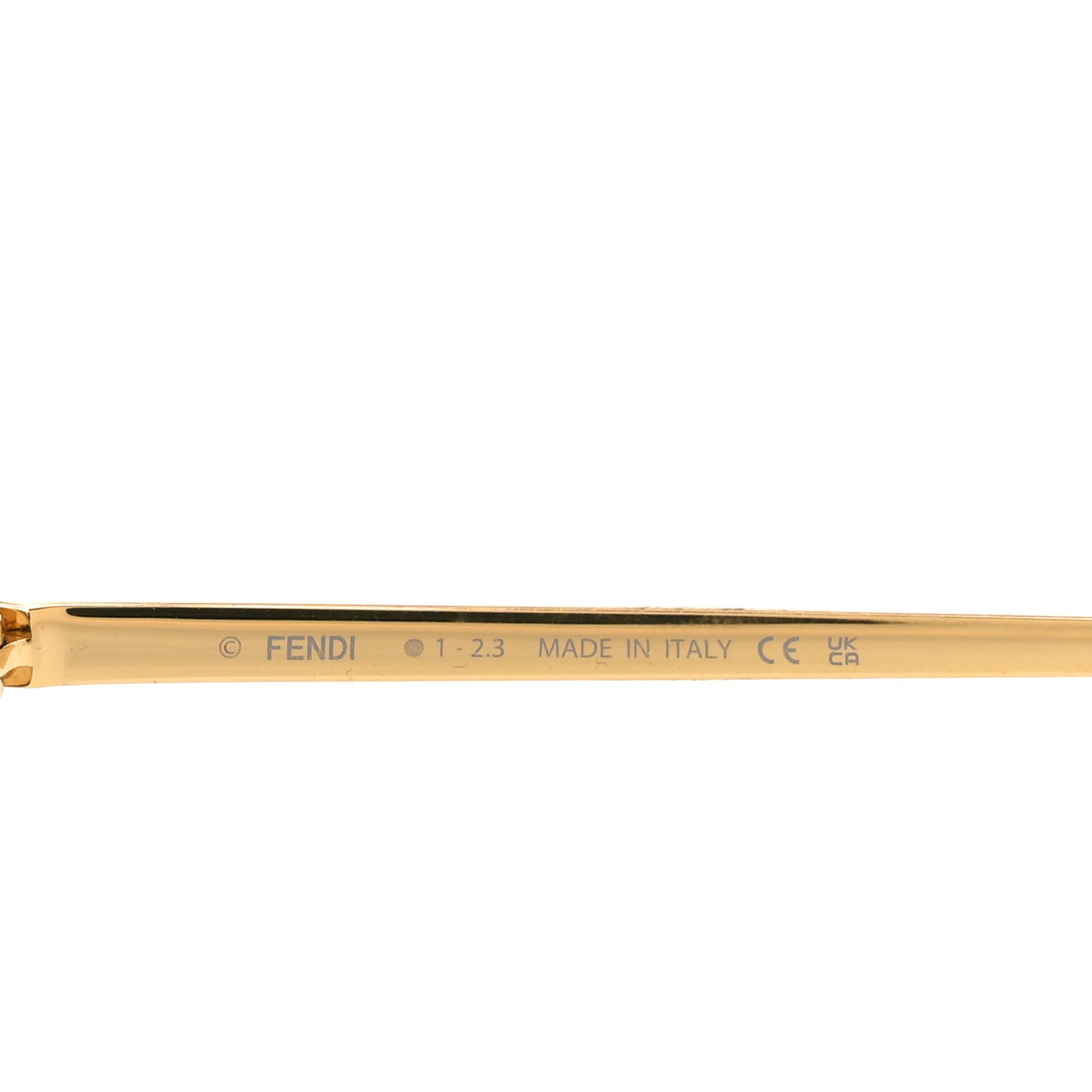 Metal Crystal Fendi First Shield Sunglasses FE4121US Gold