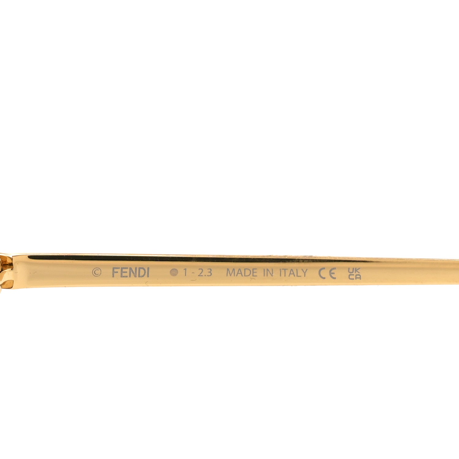 Fendi Metal Crystal Fendi First Shield Sunglasses FE4121US Gold 5 of 7