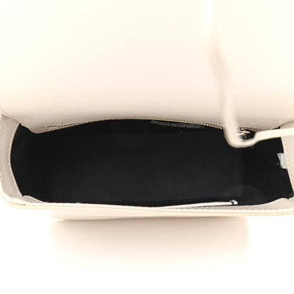 Off-White Saffiano Striped Diag Binder Flap Bag White Black 5 of 10