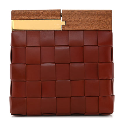 Bottega Veneta Nappa Intrecciato The Snap Clutch Rust 1 of 9