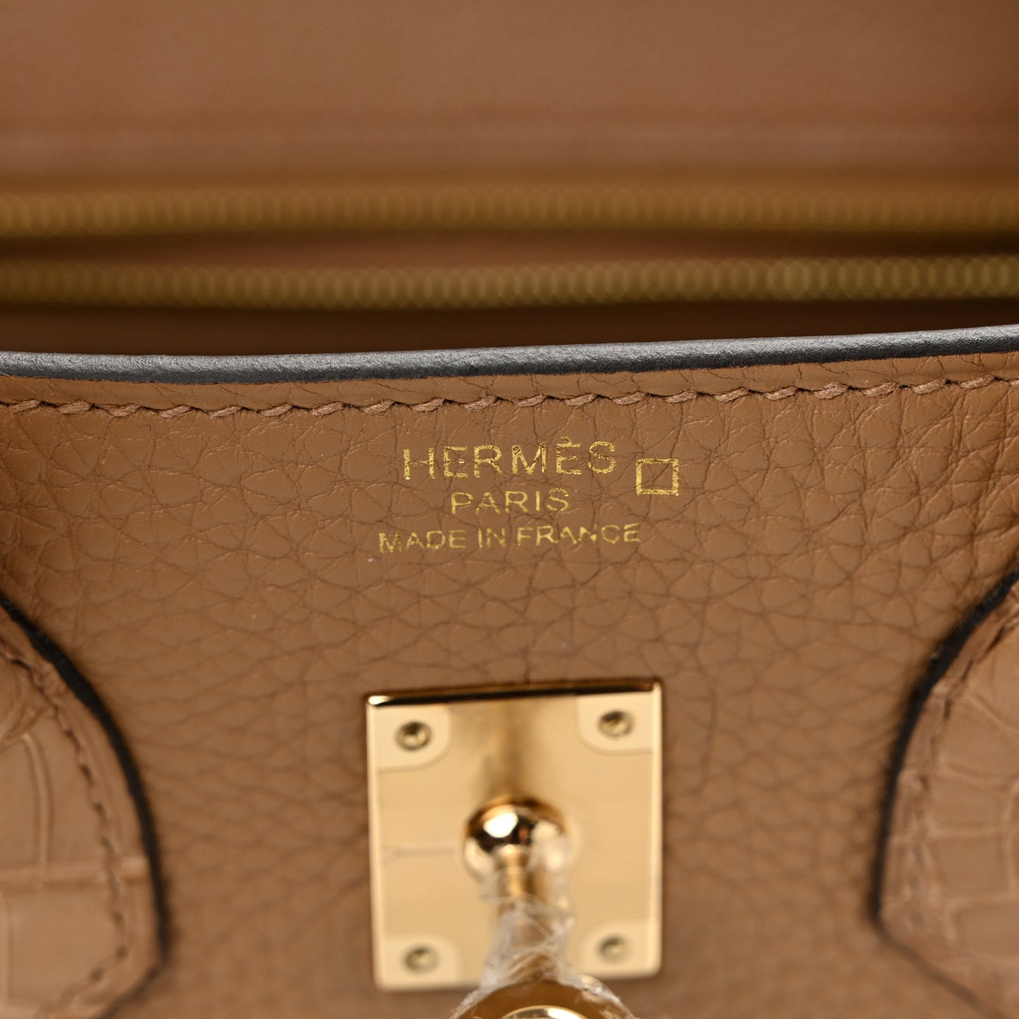 Togo Matte Alligator Birkin Touch 25 Chai