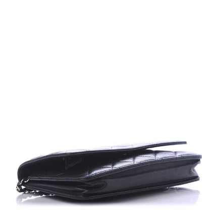 Chanel Lambskin Quilted Wallet On Chain WOC Black 4 of 11