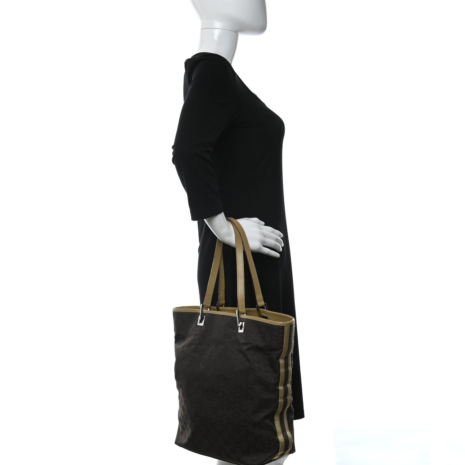 Gucci Monogram Bucket Tote Brown 2 of 12