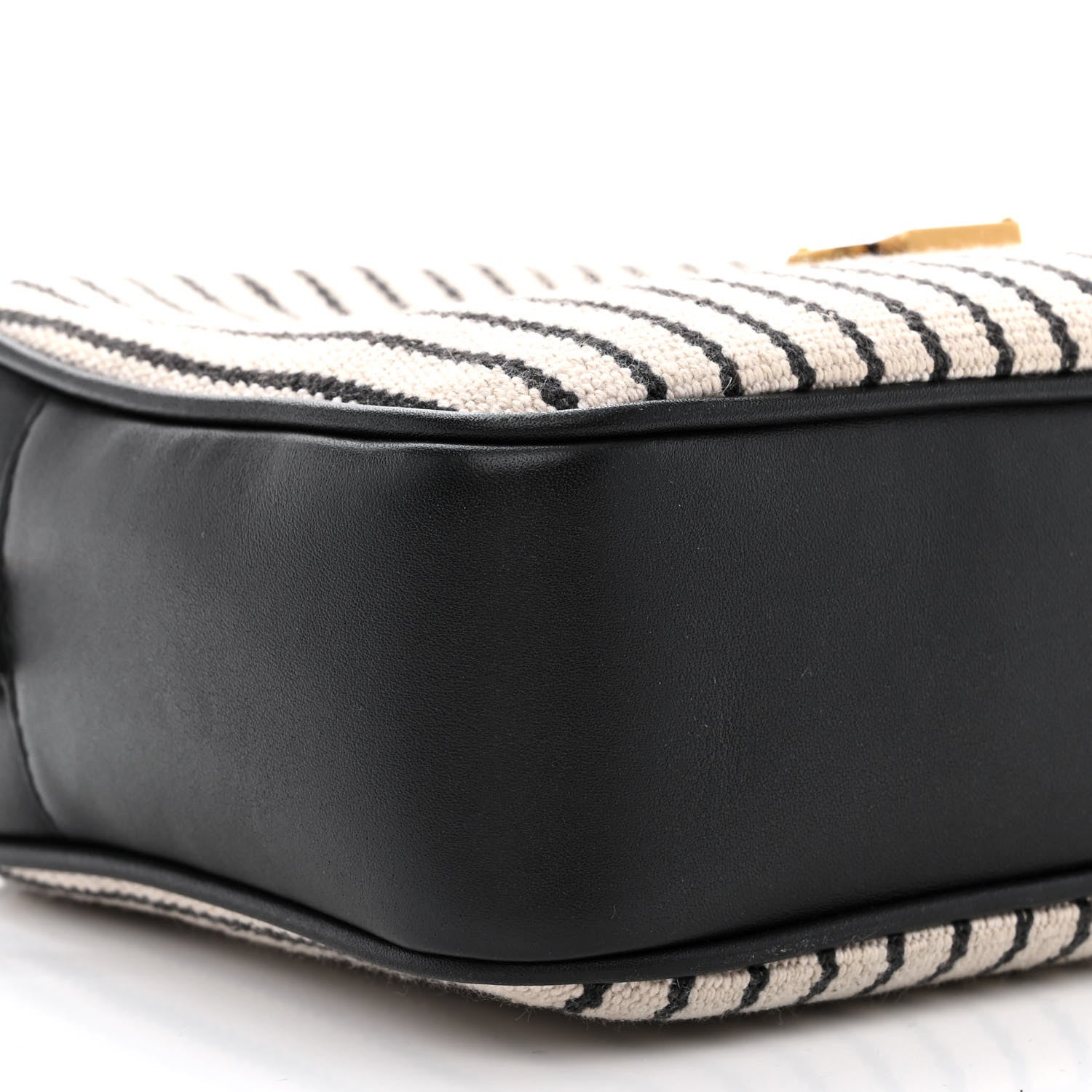 Saint Laurent Canvas Calfskin Monogram Lou Camera Bag Black Grey Cream 9 of 10