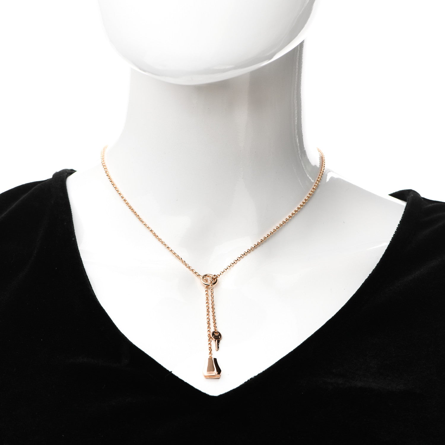 Hermes 18K Rose Gold PM Kelly Clochette Necklace 2 of 6