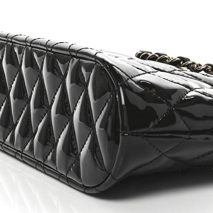 Chanel Patent Quilted Shiny Coco Small Shopping Bag Black 10 of 10