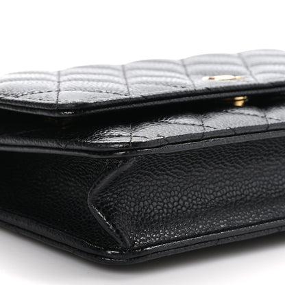 Chanel Caviar Quilted Wallet On Chain WOC Black 10 of 12