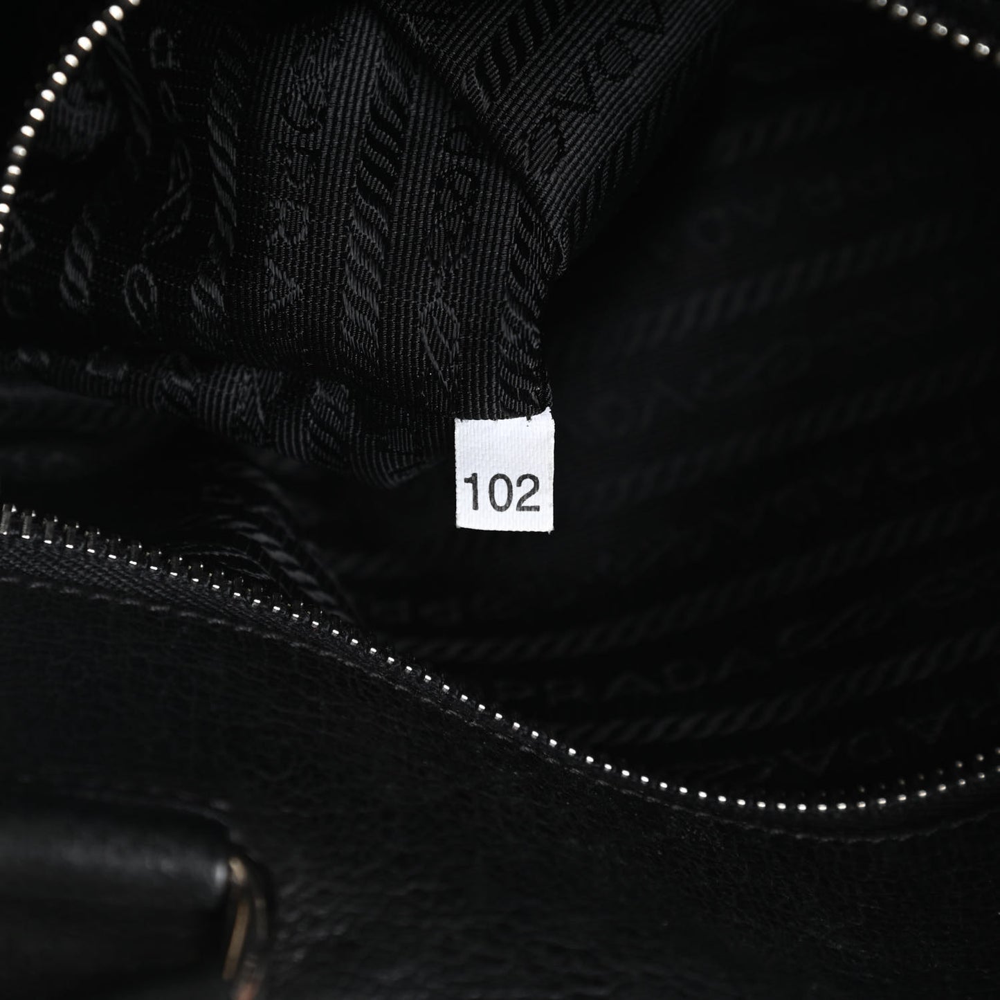 Tessuto Nylon Calfskin Shoulder Bag Black