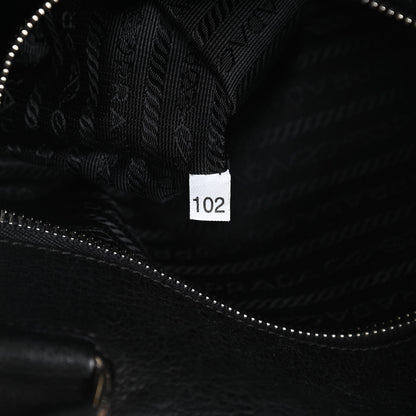Prada Tessuto Nylon Calfskin Shoulder Bag Black 7 of 15