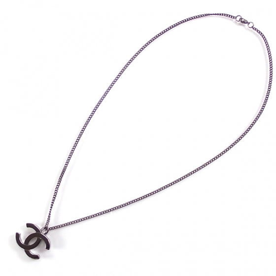 Gold Vintage CC Logo Necklace
