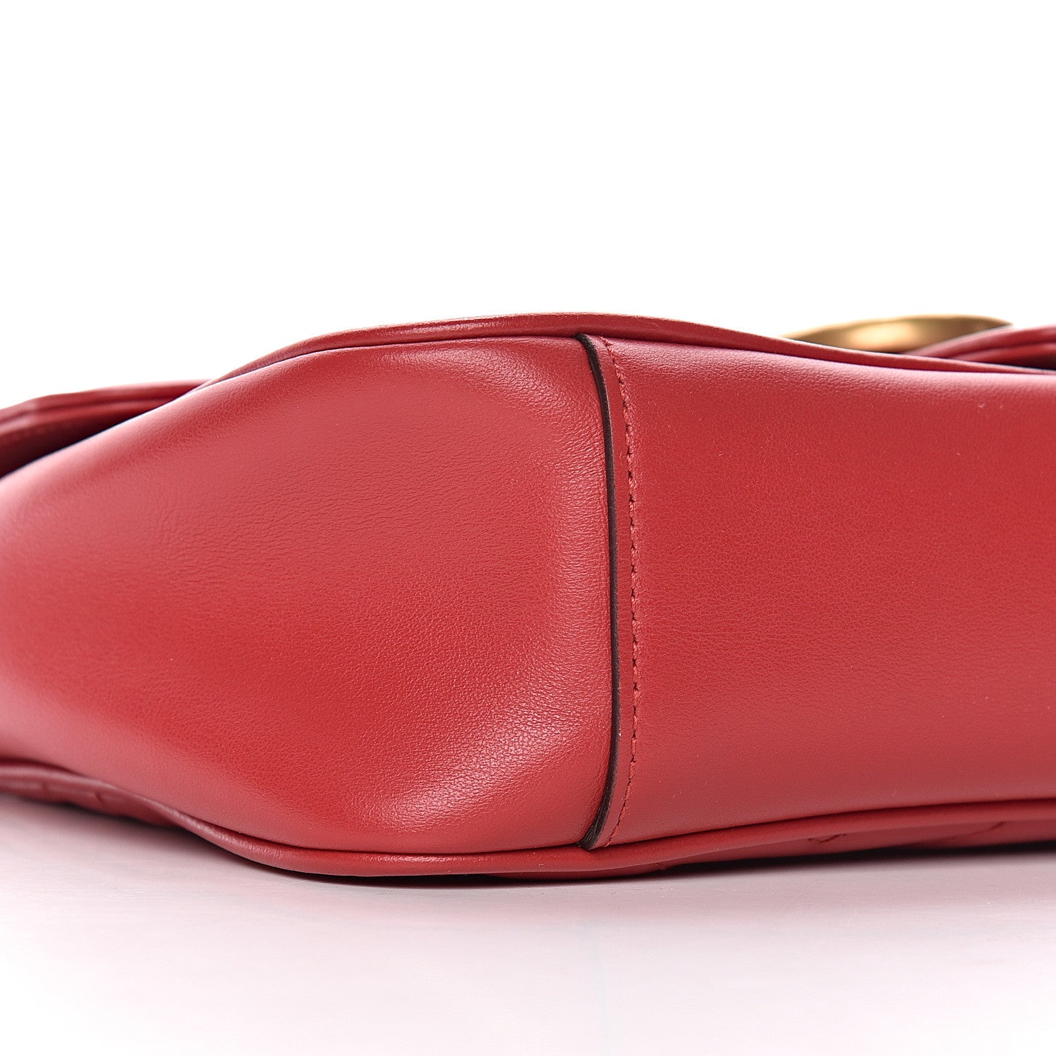 Gucci Calfskin Matelasse Small GG Marmont Shoulder Bag Hibiscus Red 11 of 13