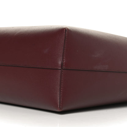 Tom Ford Grained Calfskin Small T Tote Bordeaux 10 of 12