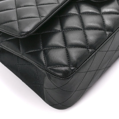 Chanel Lambskin Quilted Medium Double Flap Black 10 of 12