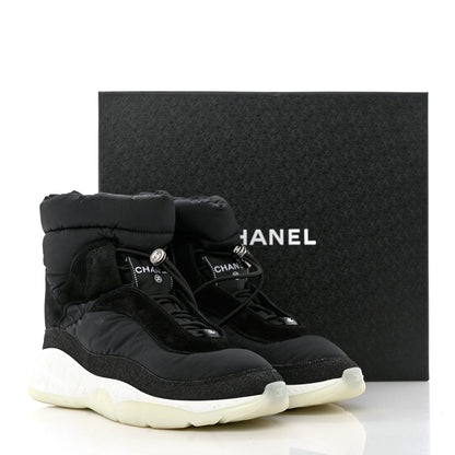 Chanel Nylon Suede Womens Short Boots 39.5 Black 11 of 11