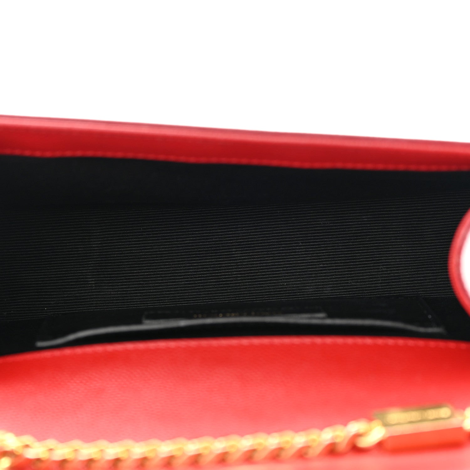 Saint Laurent Grain De Poudre Small Monogram Kate Satchel Red 5 of 20