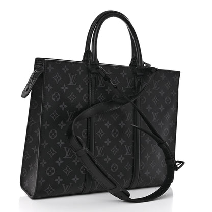Louis Vuitton Monogram Eclipse Sac Plat Horizontal Zipper 3 of 9