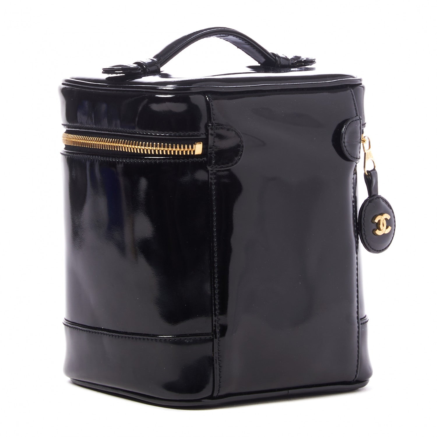 Chanel Patent Vanity Cosmetic Case Black 2 of 9