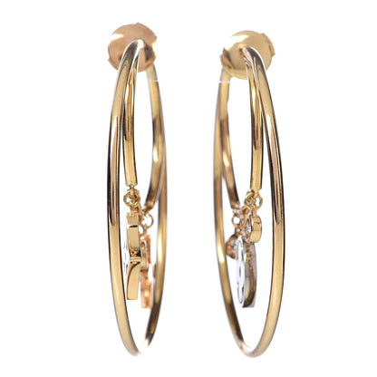 Louis Vuitton 18K Yellow White Pink Gold Diamond Idylle Blossom Pampilles Hoop Earrings 1 of 6
