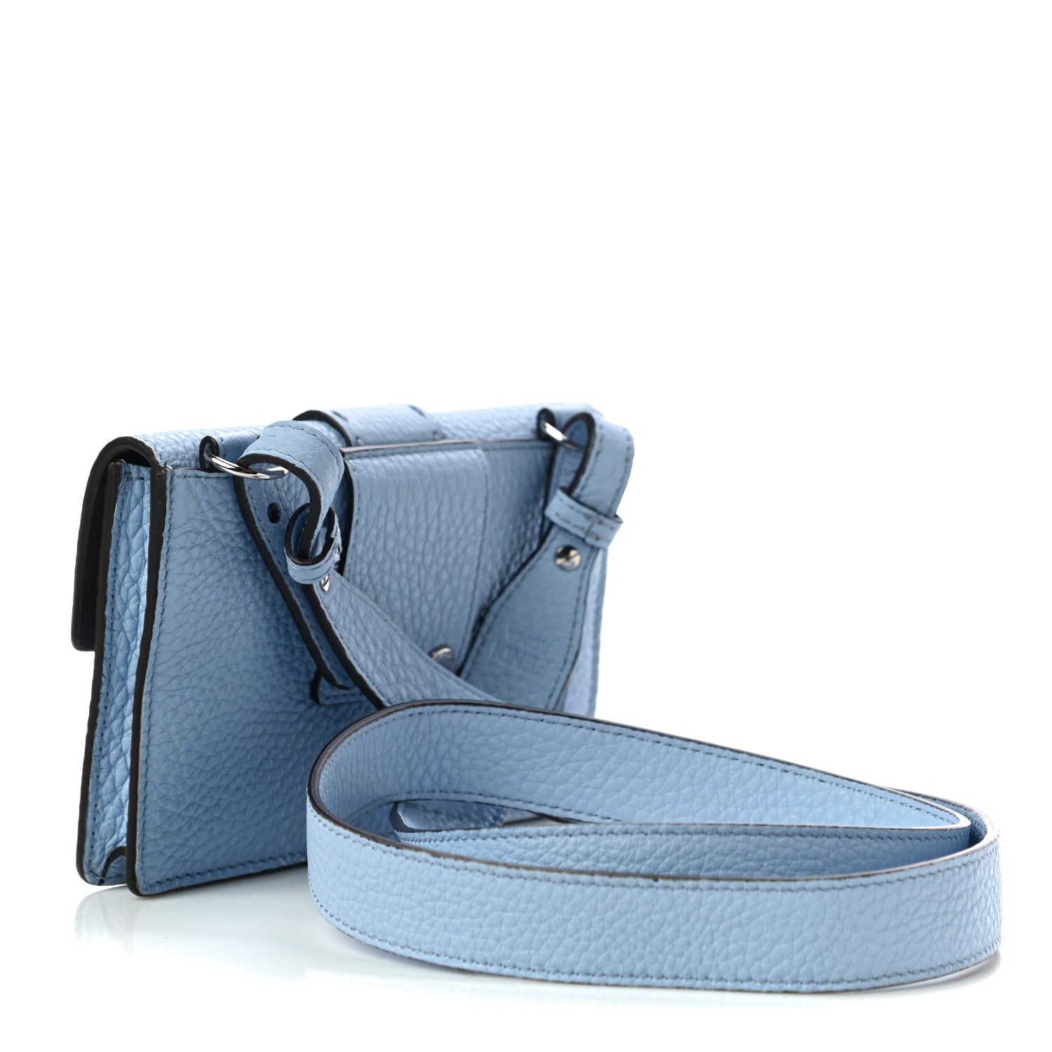 Fendi Cuoio Romano Selleria Baguette Belt Pouch Azzurro Sky 3 of 11