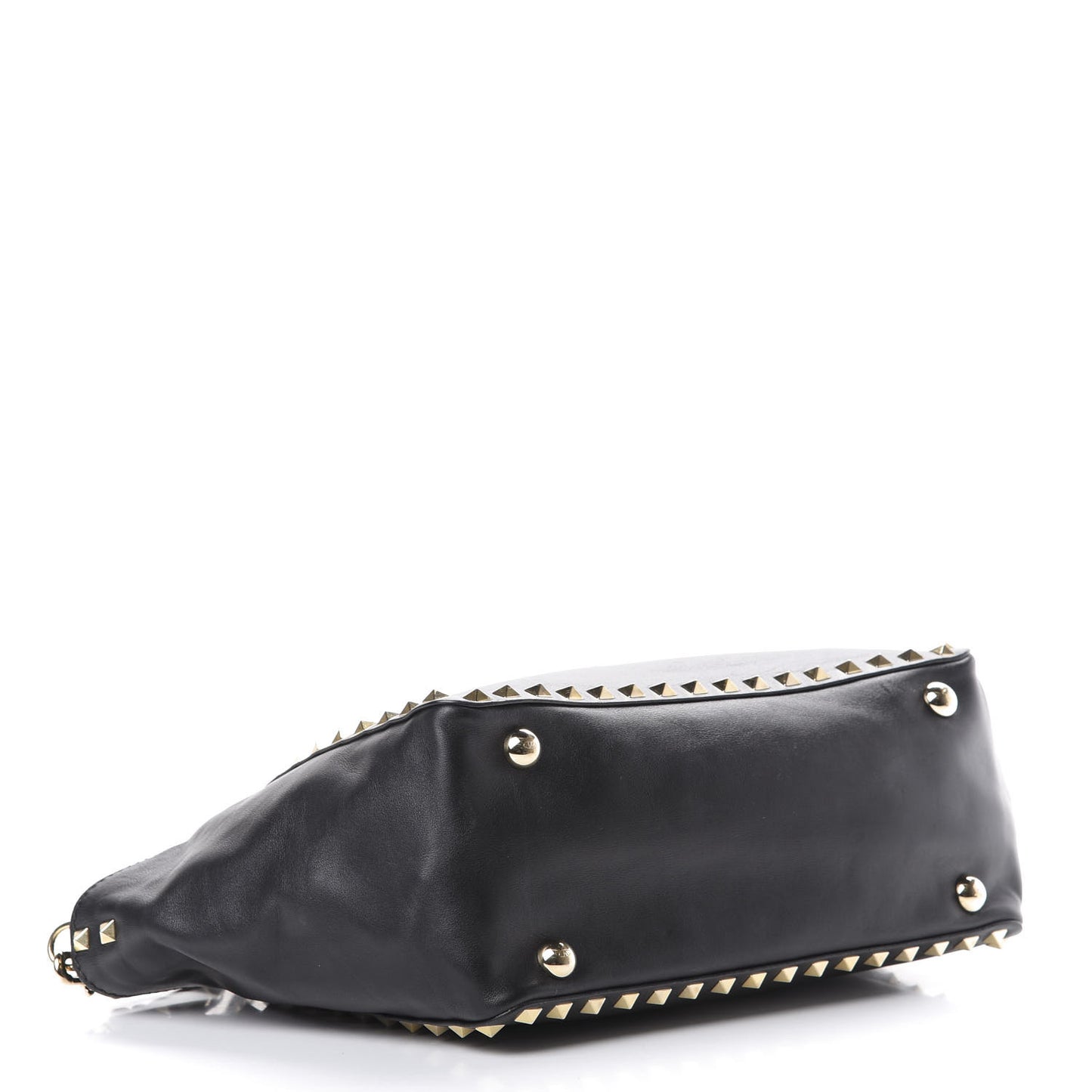 Vitello Small Rockstud Tote Black