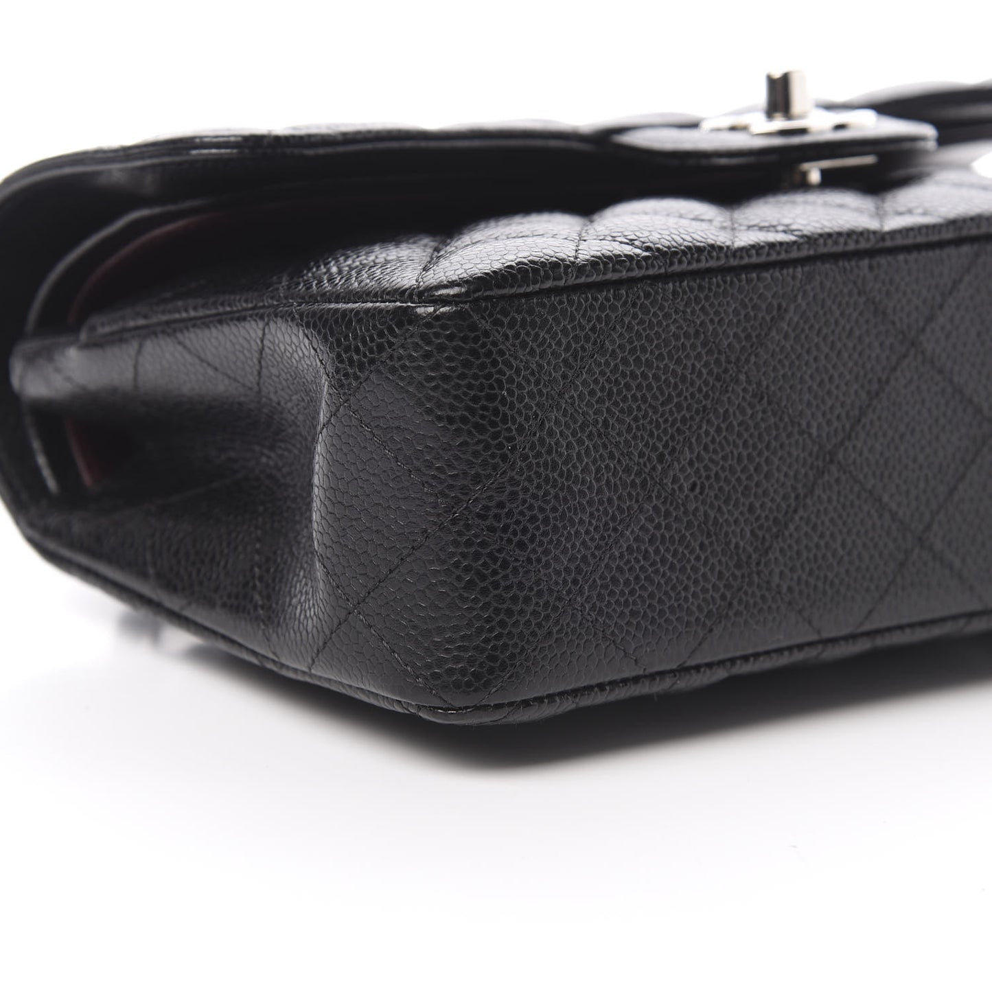 Caviar Quilted Small Double Flap Black