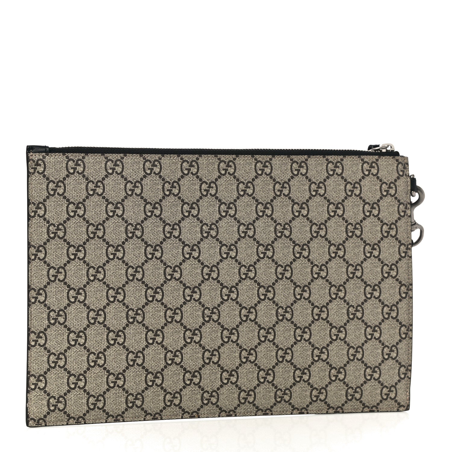 Gucci GG Supreme Monogram Blind For Love Wristlet Pouch Black 3 of 10