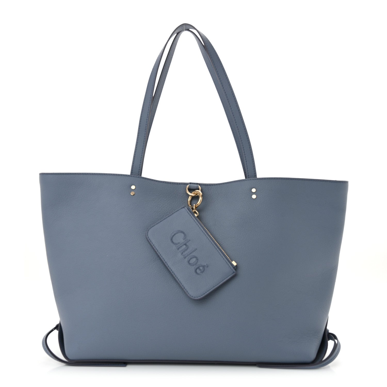 Chloe Calfskin Medium East West Sense Tote Shady Cobalt 3 of 14