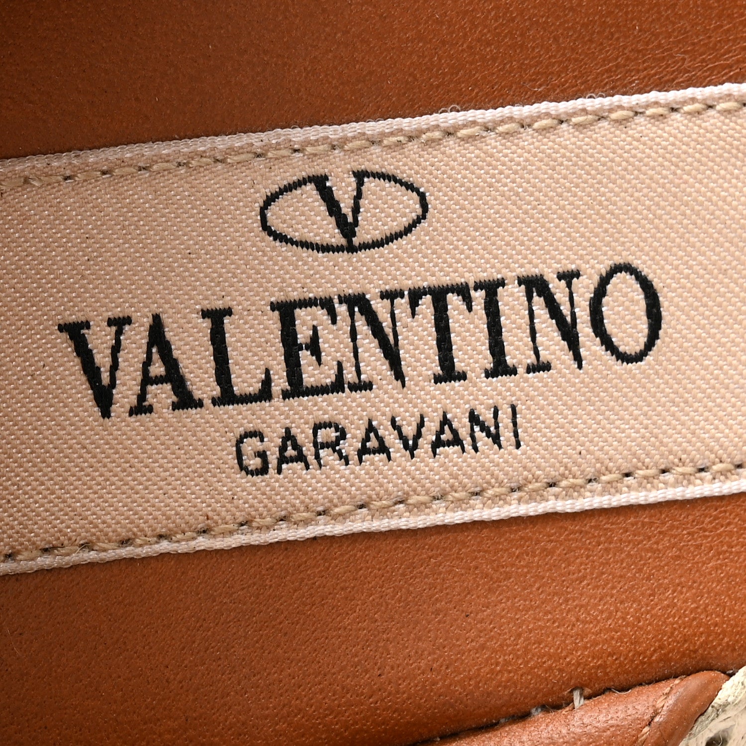 Valentino Garavani Grained Calfskin Rockstud Ankle Wrap Espadrille 15/85mm Wedges 37 Light Ivory 6 of 8