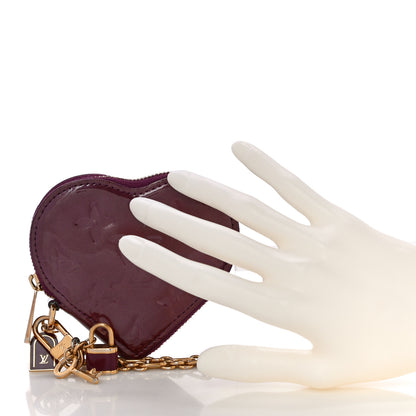 Louis Vuitton Vernis Heart Coin Purse Violet 2 of 15