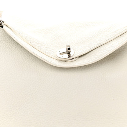 Hermes Taurillon Clemence Lindy 30 White 8 of 13