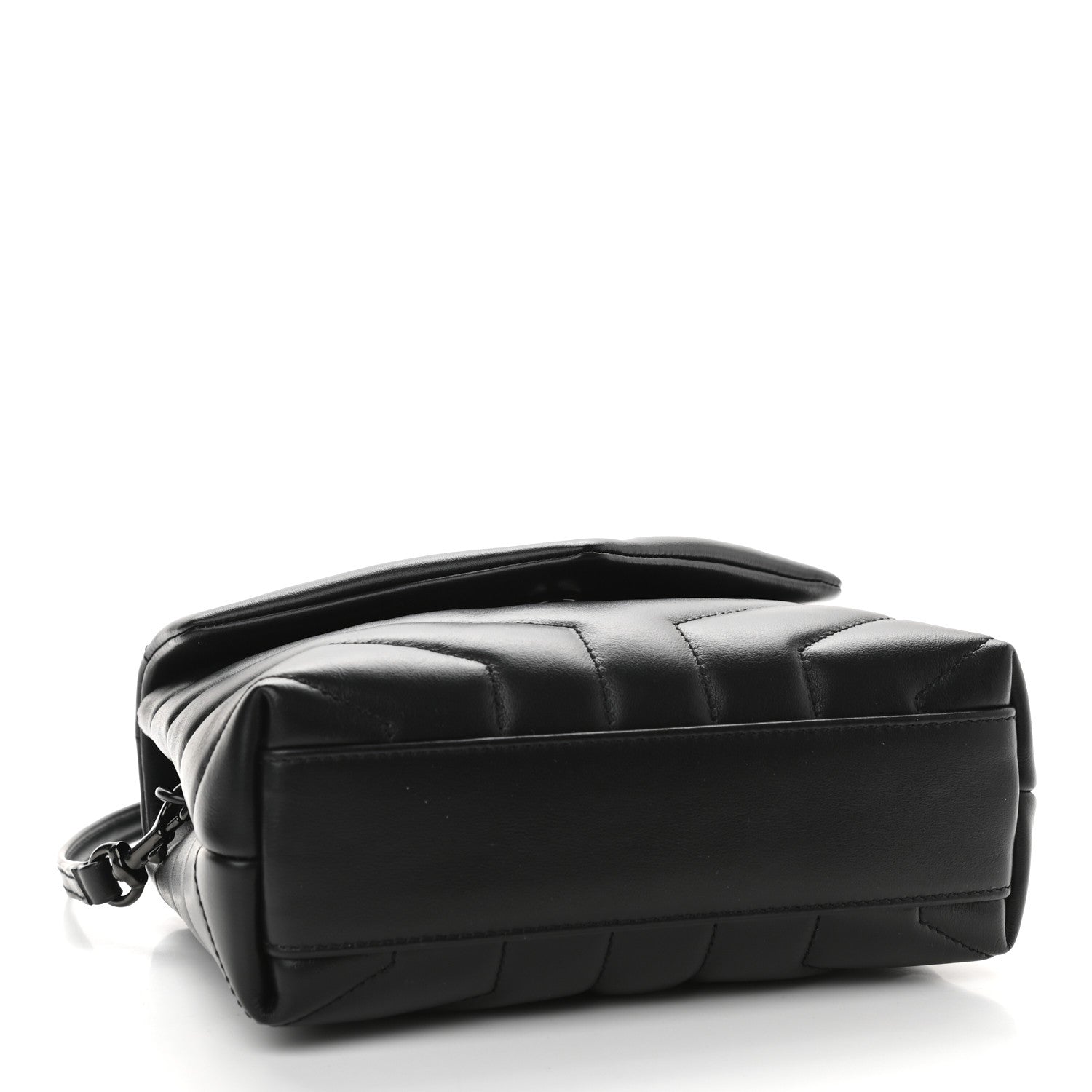 Saint Laurent Calfskin Y Quilted Monogram Toy Loulou Crossbody Bag Black 4 of 10