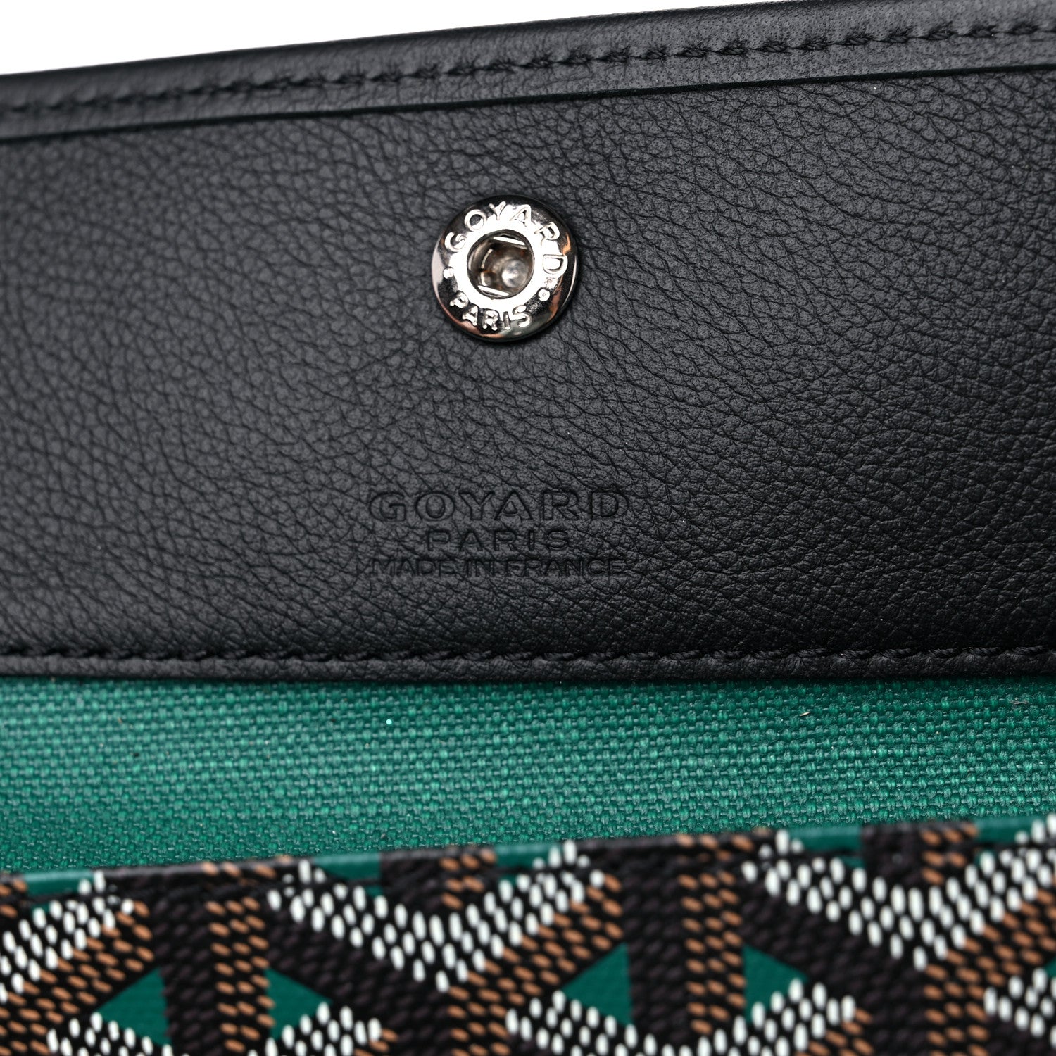 Goyard Goyardine Saint Louis Claire Voie PM Black Green 7 of 9