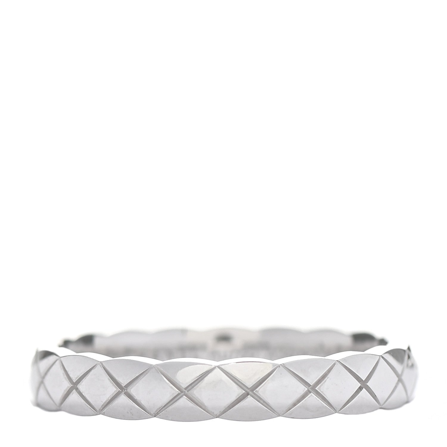 Chanel 18K White Gold Mini Coco Crush Ring 54 6.75 1 of 6