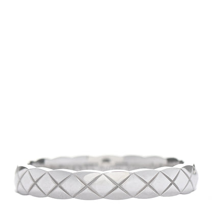 Chanel 18K White Gold Mini Coco Crush Ring 54 6.75 1 of 6