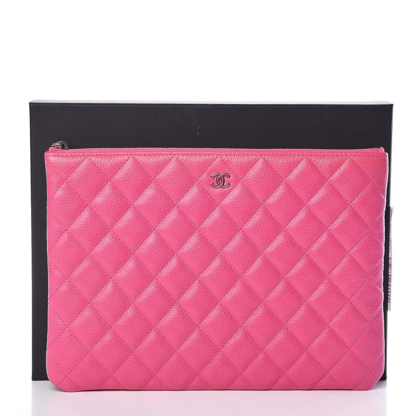 Caviar Quilted Medium Cosmetic Case Pink
