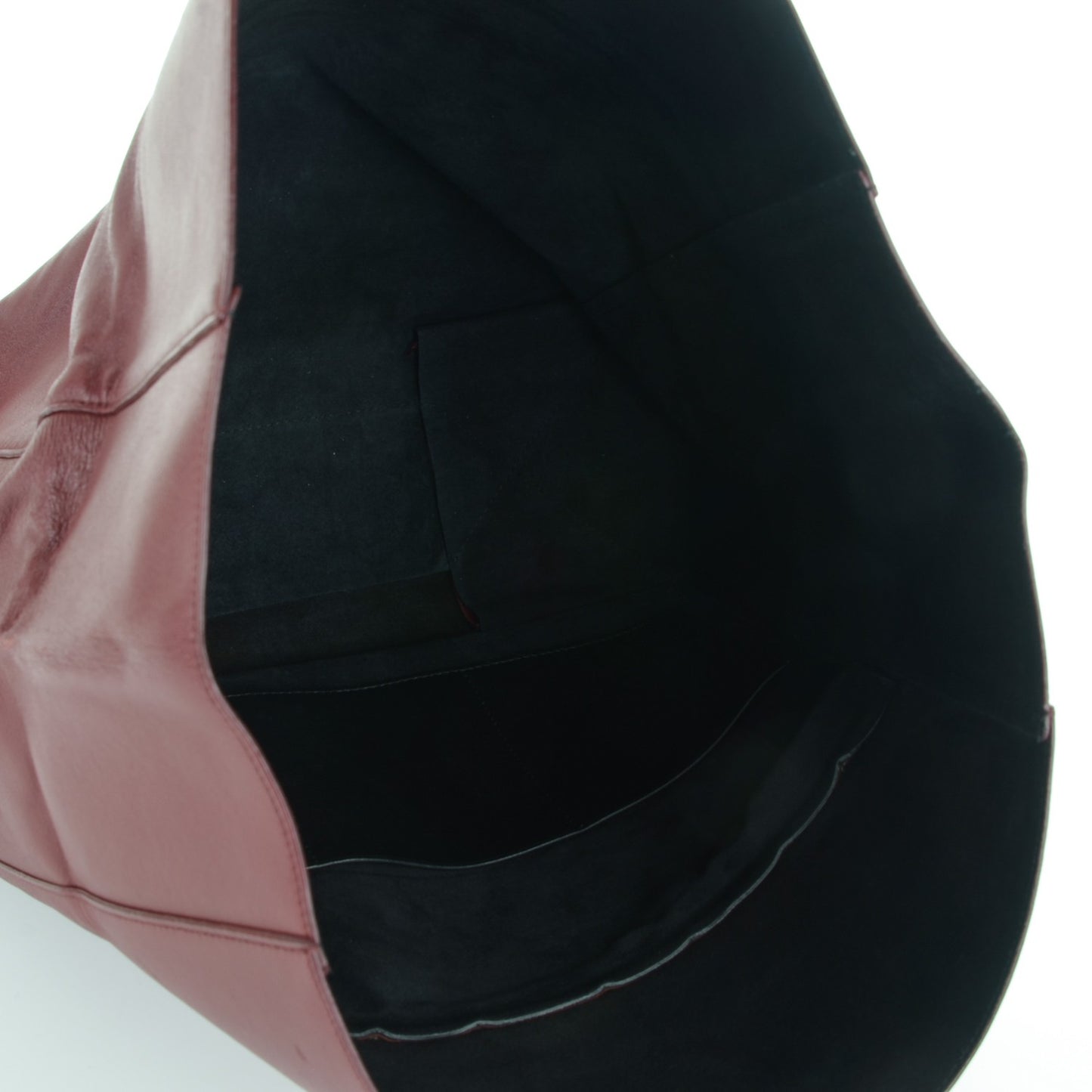 Calfskin Folded Clutch Burgundy