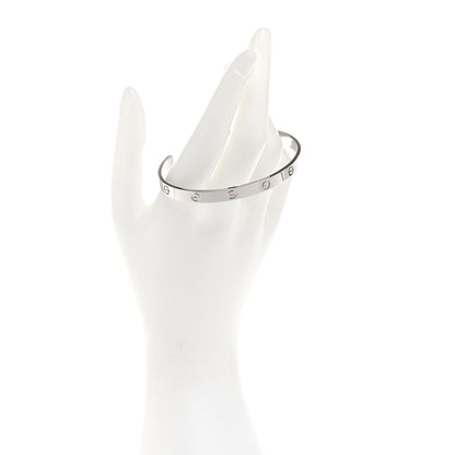 Cartier 18K White Gold LOVE Cuff Bracelet 21 2 of 5