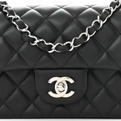 Chanel Lambskin Quilted Mini Rectangular Flap Black 8 of 11
