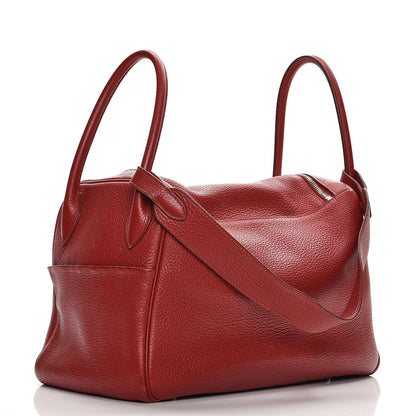 Hermes Taurillon Clemence Lindy 34 Rouge Garance 3 of 13