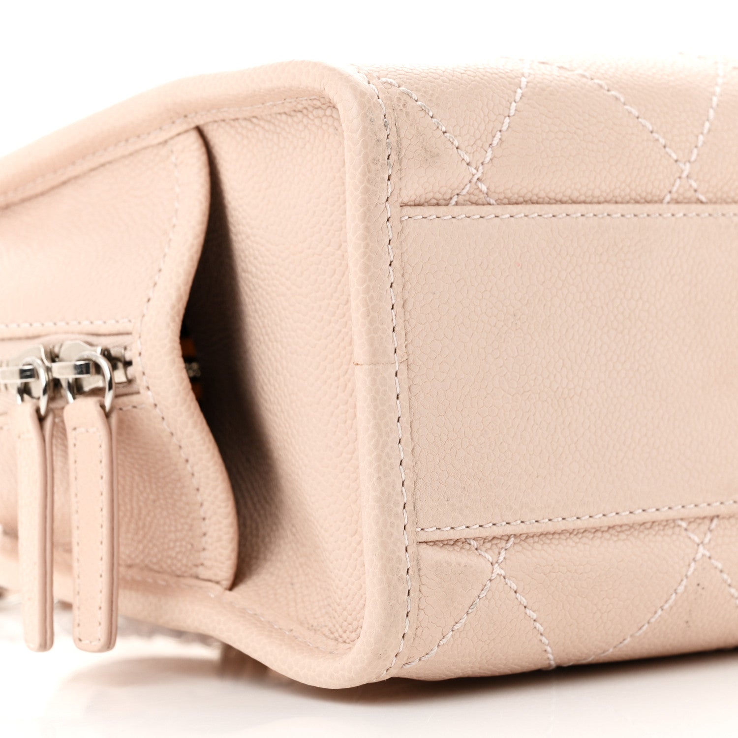 Chanel Caviar Quilted Small Deauville Bowling Bag Light Pink 9 of 11