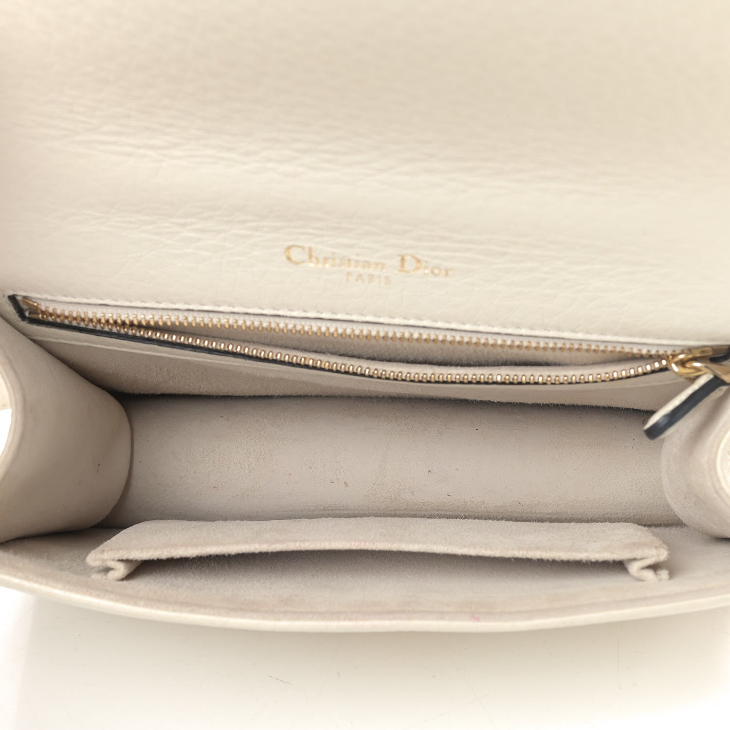 Christian Dior Grained Calfskin Small Diorama Flap Bag Off White 5 of 13