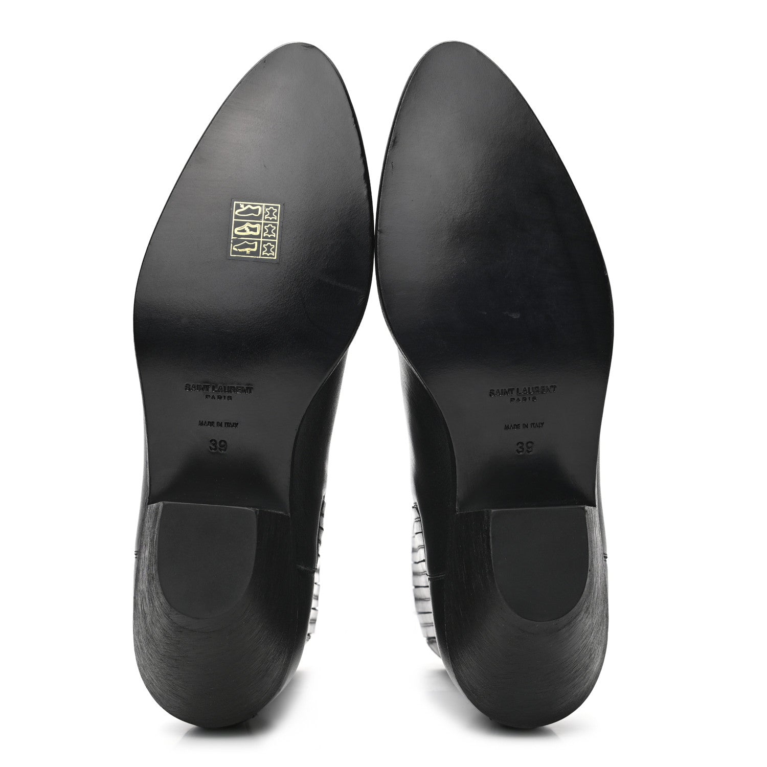 Saint Laurent Calfskin Brit Souple Ankle Boots 39 Black 5 of 8
