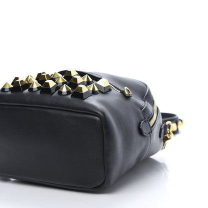 Fendi Vitello Dolce Studded Mini Backpack Black 7 of 12