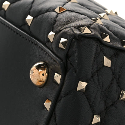 Valentino Garavani Lambskin Rockstud Spike Duffle Bag Black 11 of 11