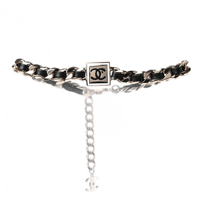 Chanel Metal Lambskin CC Square Choker Gold Black White 1 of 4