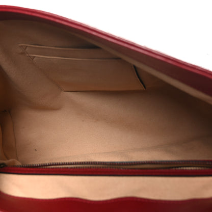Gucci Vintage Effect Calfskin Matelasse Diagonal Medium Torchon GG Marmont Top Handle Shoulder Bag Black Romantic Cherry 7 of 17