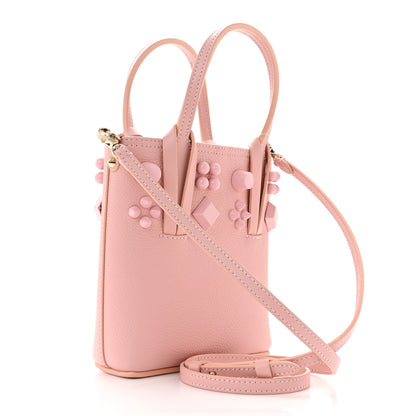 Christian Louboutin Calfskin Empire Spike Studded Mini North South Cabata Tote Rosy 3 of 10