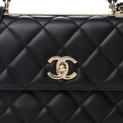 Chanel Lambskin Quilted Small Trendy CC Dual Handle Flap Bag Black 8 of 11