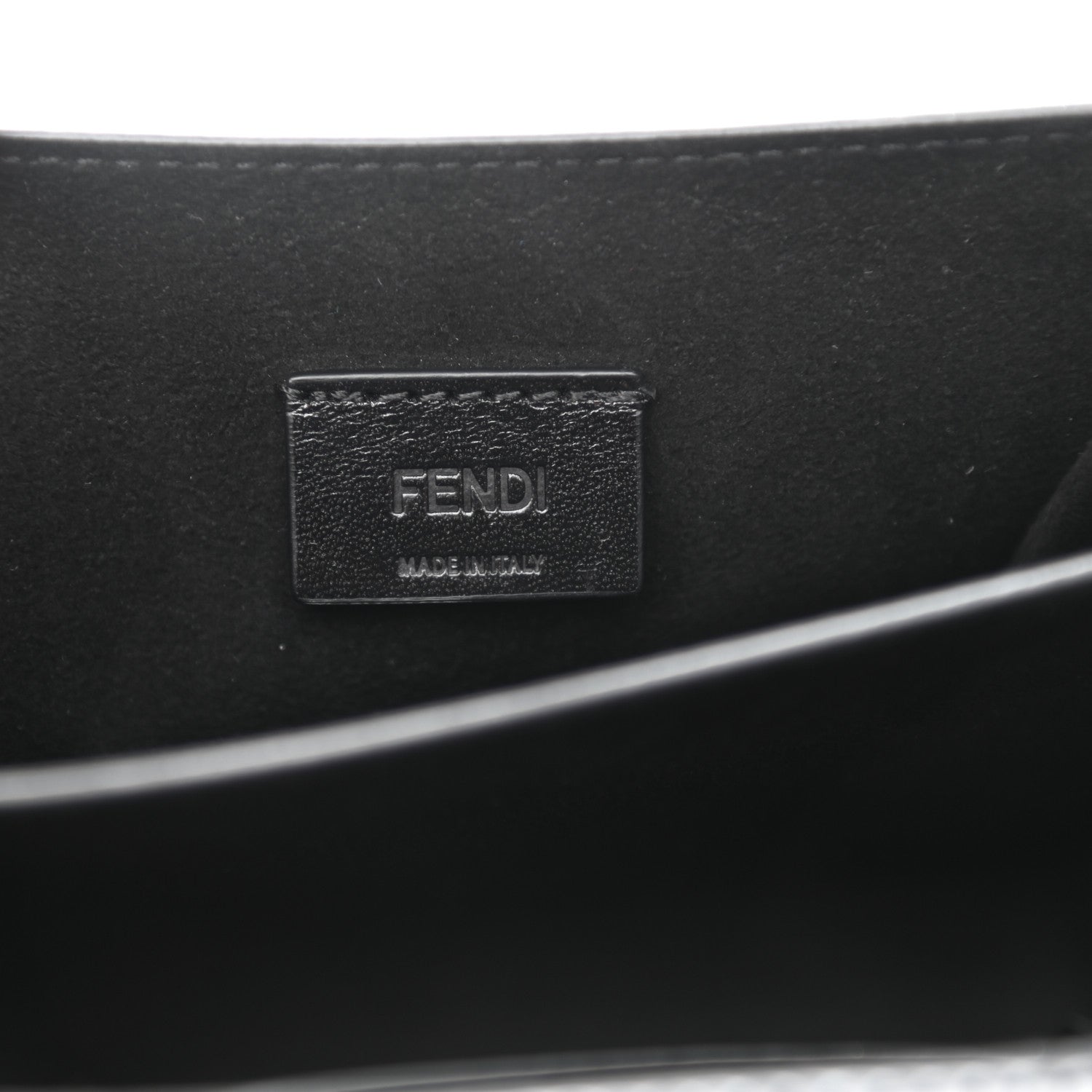 Fendi Vitello Vernice Mou Karligraphy Crossbody Bag Black 9 of 11