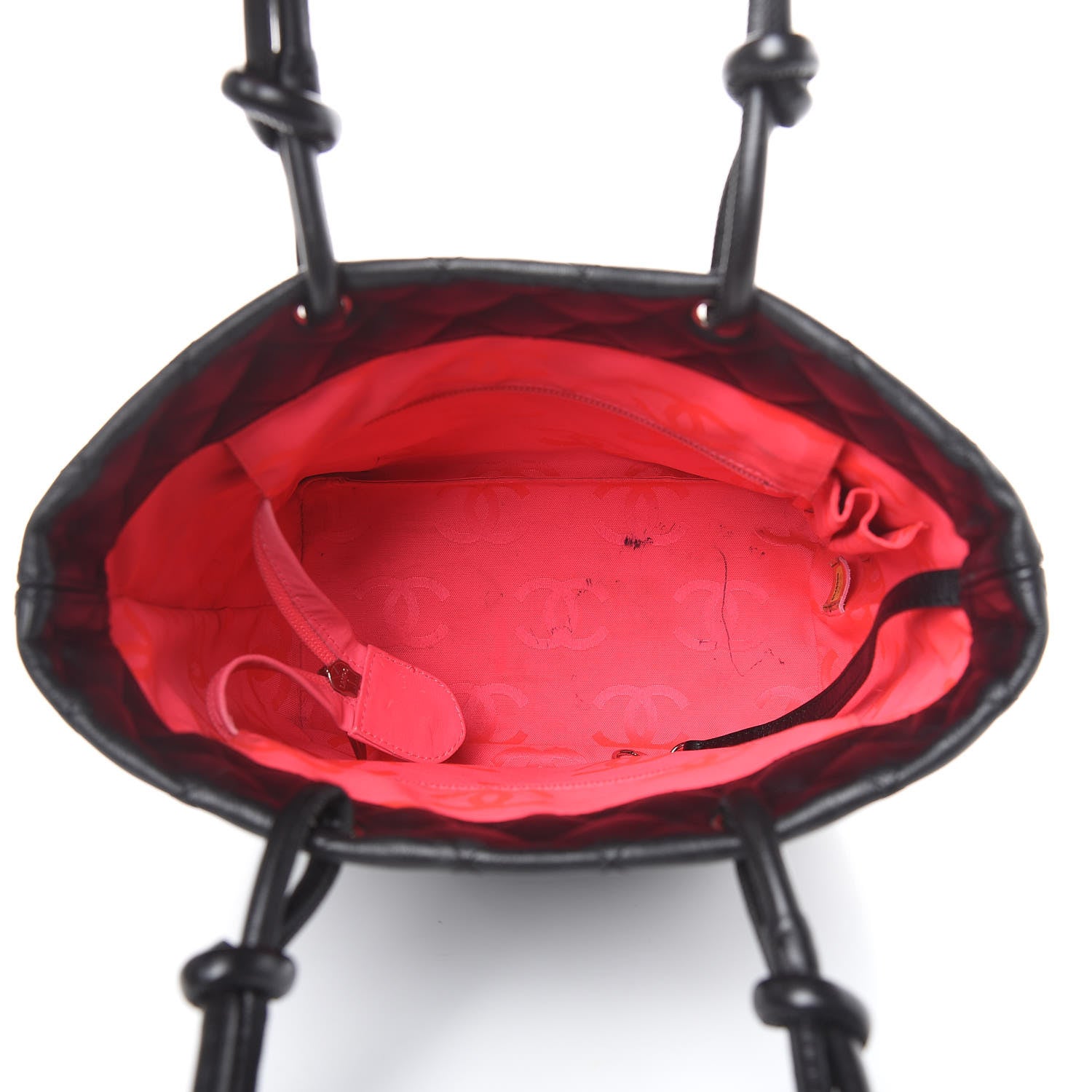 Chanel Calfskin Quilted Medium Cambon Tote Black White 5 of 17